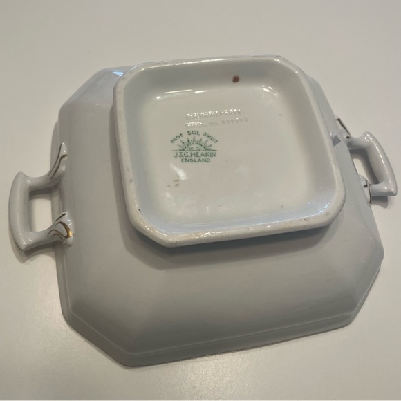 Antique Art Deco J&G Meakin Square Covered Serving Dish - Picture 6 of 6